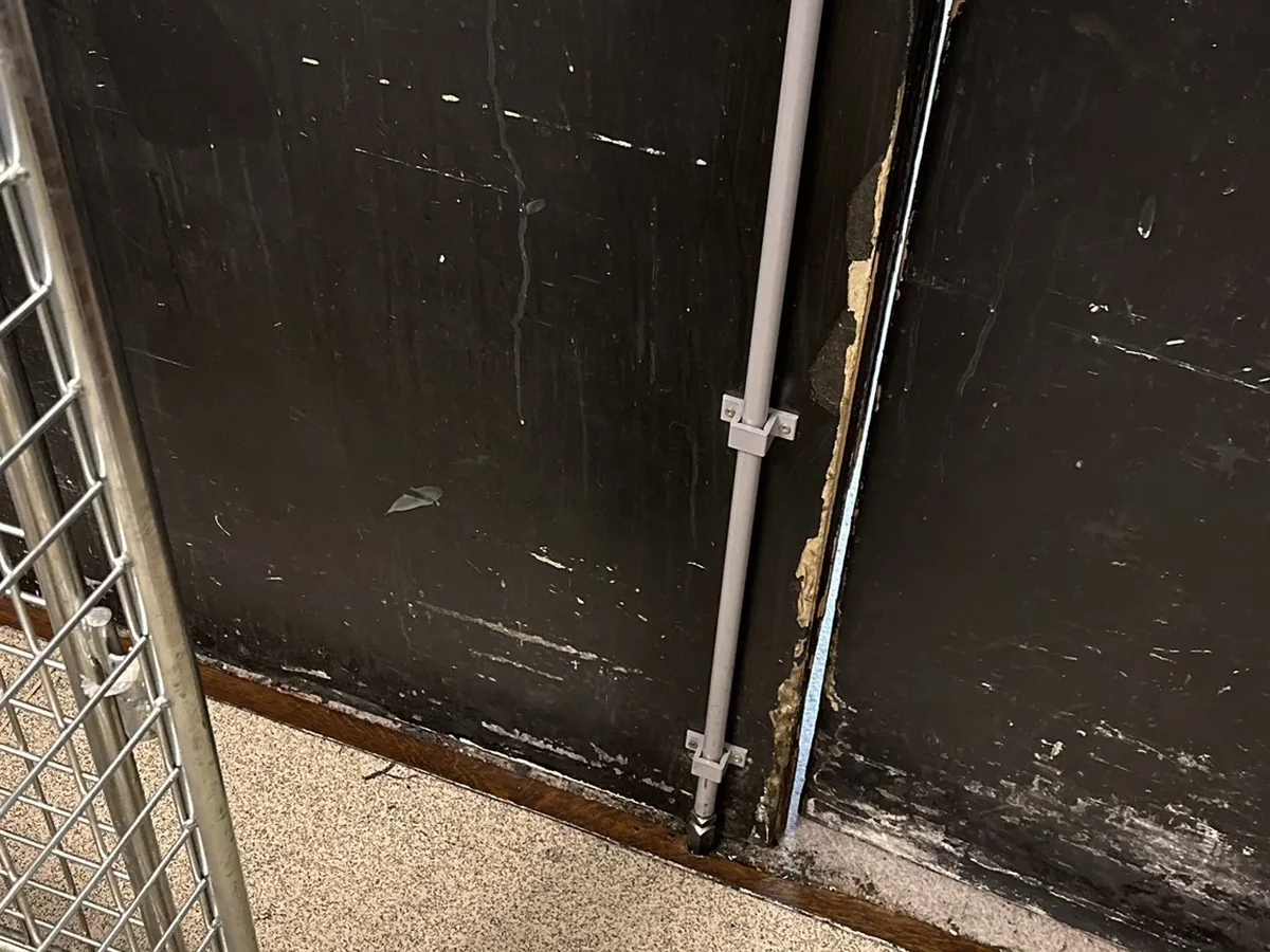 Emergency locksmith tools beside a Westminster door lock